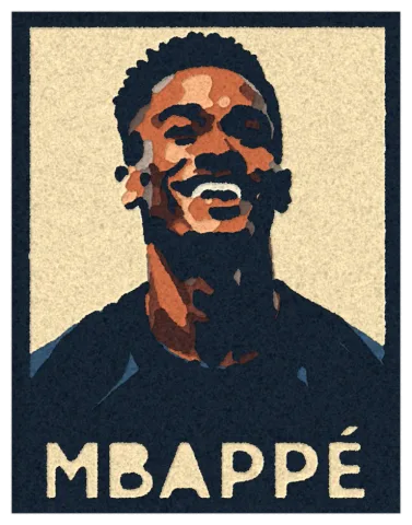 Візуалізація килима «Kylian Mbappé»