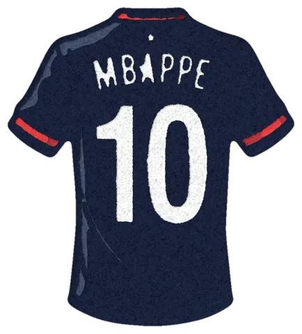 Візуалізація килима «Футболка MBAPPÉ 10»