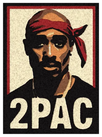Візуалізація килима «Tupac Shakur»